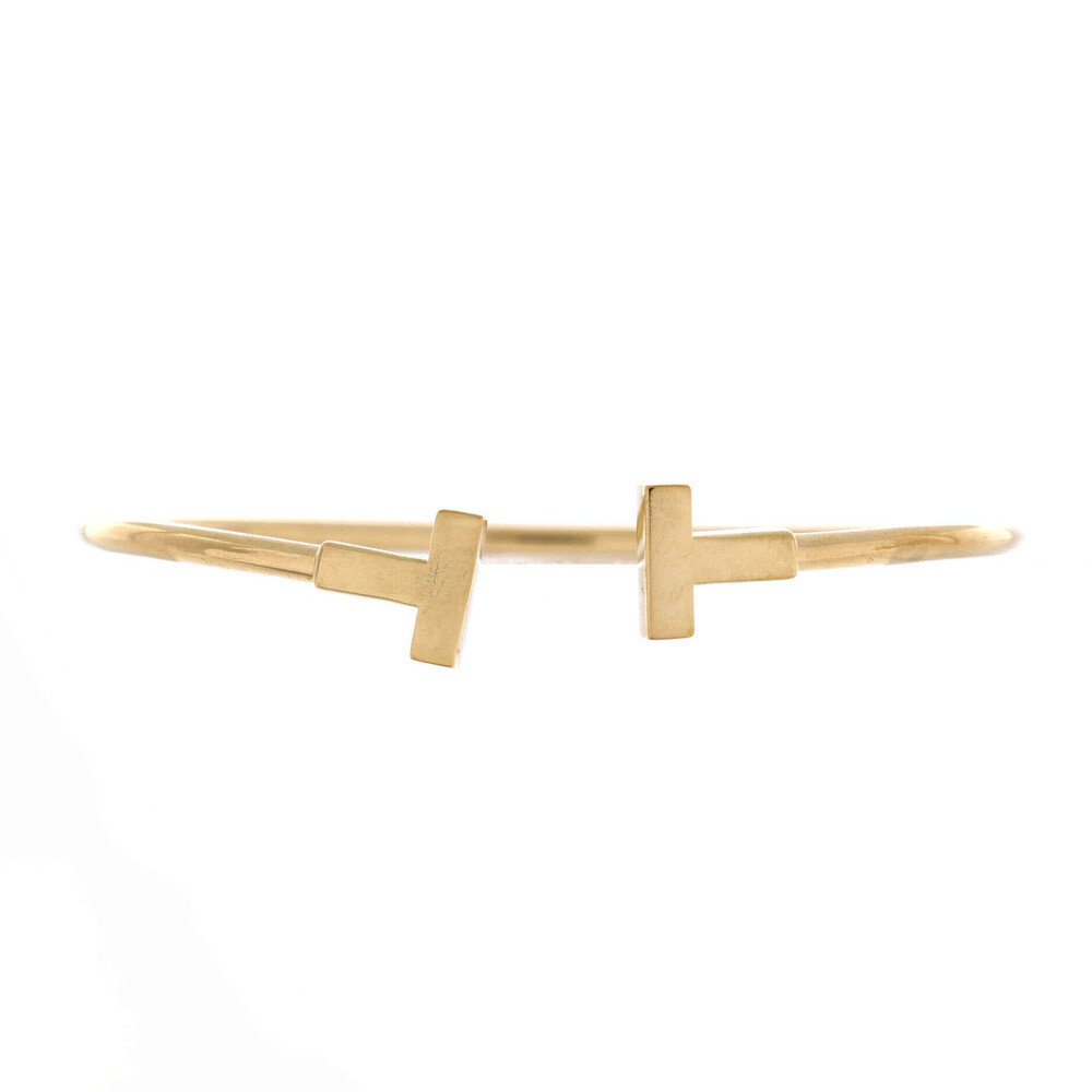 Tiffany & Co. T Wire Bracelet 18K Yellow Gold